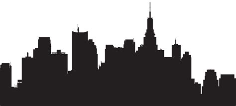 New York City Skyline Silhouette Png Free Logo Image