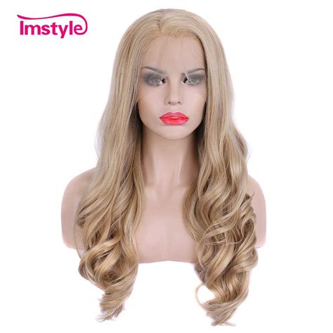 Blonde Lace Front Wigs Blonde Wig Long Wavy Layers Hair Replacement