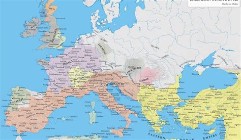 Map Of Middle Ages Europe Europe 525 Mapas Historical Maps Roman Empire
