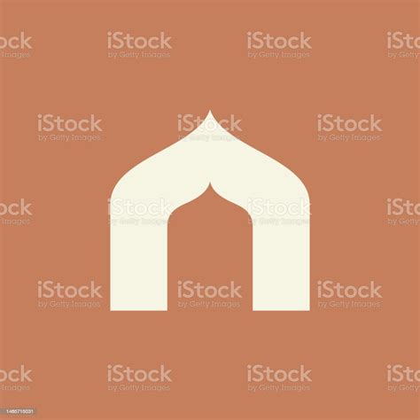 Mihrab Niche Arch Door Vector Icon Illustration Stock Illustration