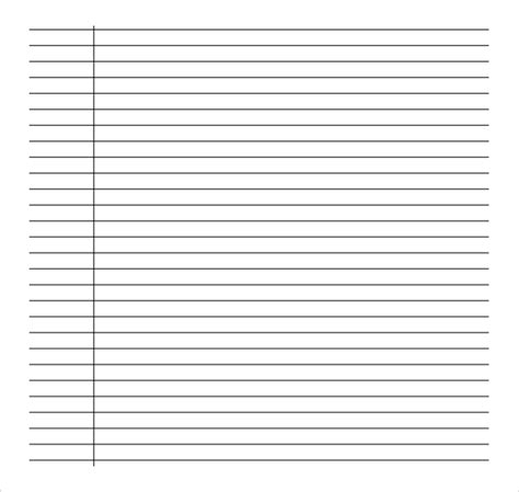 10 Sample College Ruled Paper Templates Sample Templates