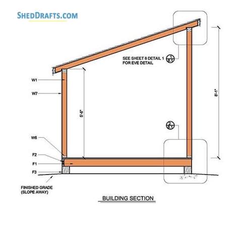 8×8 Lean To Storage Shed Plans
