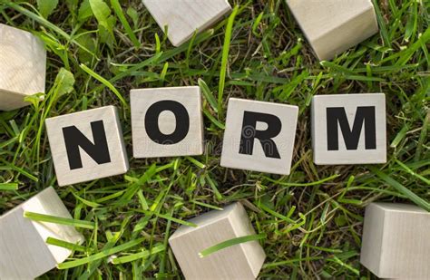 The Word Norm Is Written On Wooden Cubes The Blocks Are Located On