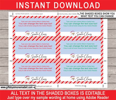 Free santa envelope to make the letter look genuine! Notes from Santa Template and Matching Printable Envelope ...