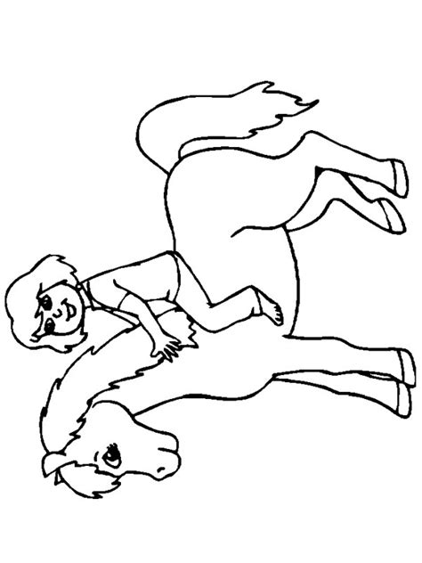 Download nu gratis een kleurplaat van een paard, print ze uit en het kleuren van de kleurplaat kan beginnen! Kleurplaat meisje op paard | Leukekleurplaten.nl