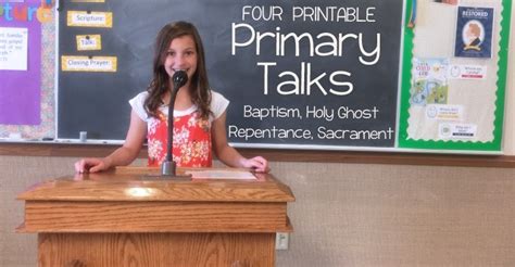 Lds Primary Talk On Baptism And The Holy Ghost 2018 Printable Talks