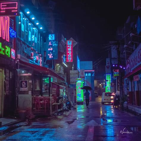 Cyberpunk Seoul South Korea Asia Scifi Night Photography