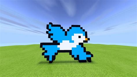 Minecraft Tutorialhow To Make A Bird Pixel Art Youtube