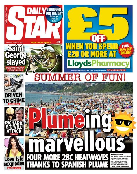 Daily Star Front Page 20th Of June 2022 Tomorrows Papers Today