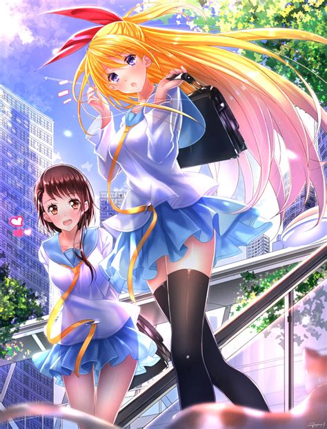 Kirisaki Chitoge And Onodera Kosaki Nisekoi Drawn By Swordsouls