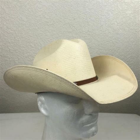 Stetson 10x Grant Shantung Panama Straw Cowboy Hat Size 54 6 34 Ebay