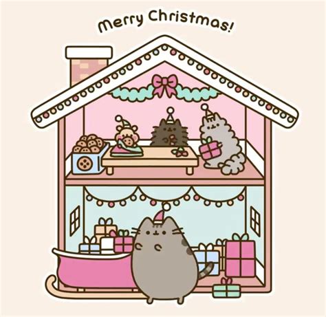 Merry Christmas Pusheen Cat Pusheen Cute Pusheen Christmas
