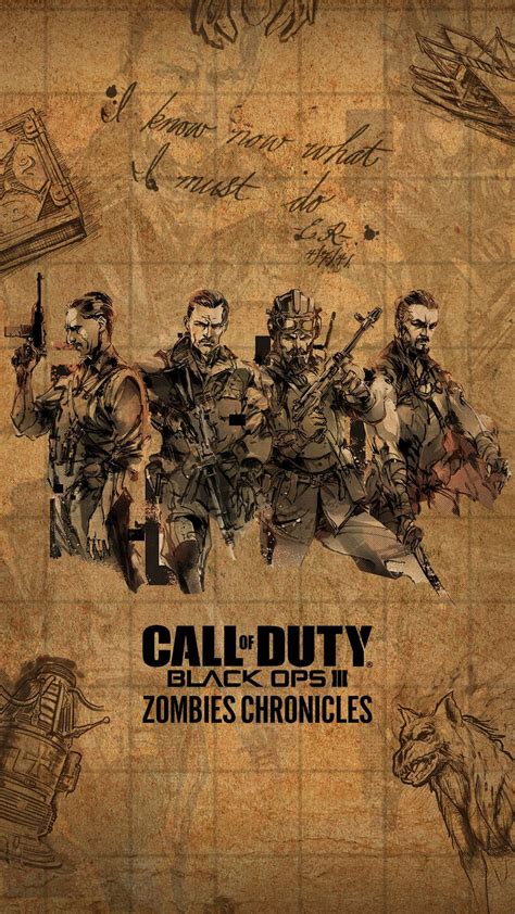 Download Black Ops 4 Zombies Characters Sepia Poster Wallpaper