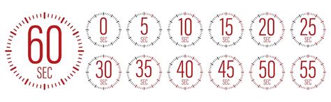 Premium Vector Stopwatch Timer Icons Set Speed Measurements Countdown