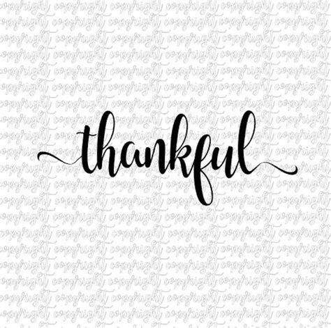 Thankful Svg Dxf File Silhouette Cameo Cricut Etsy