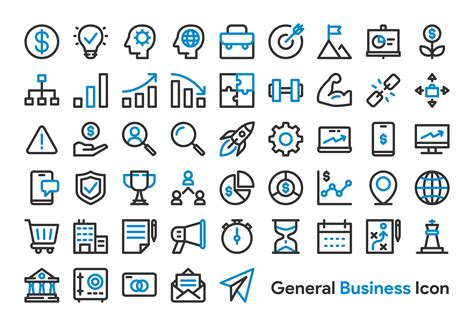 General Business And Finance Icon Set 667345 Vector Art At Vecteezy