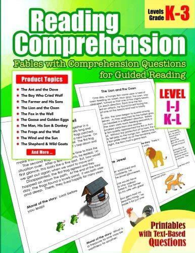 Buy 10 Reading Comprehension Levels I J K And L Fables With