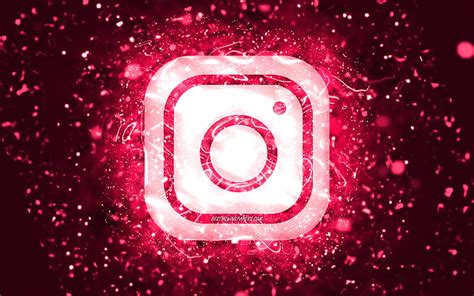 Instagram Pink Logo Pink Neon Lights Creative Pink Abstract