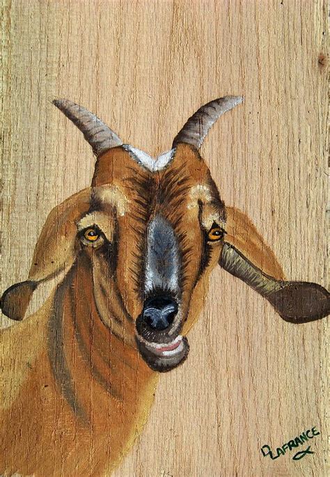 Goat Painting By Debbie Lafrance