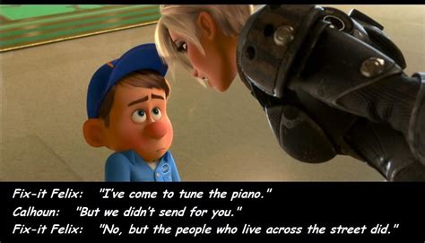 Who Could Help But Love Fix It Felix And Sergeant Calhoun From The Disney Film Wreck It Ralph