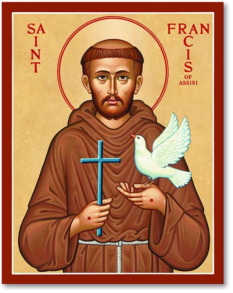 Men Saint Icons St Francis Icon Monastery Icons