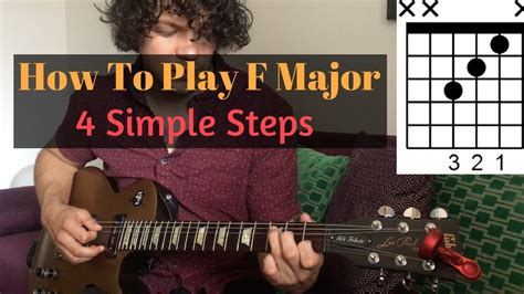 How To Play An F Major Chord On Guitar Youtube