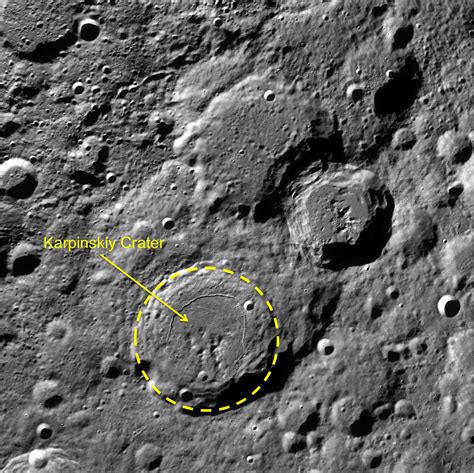 Karpinskiy Crater Lunar Reconnaissance Orbiter Camera