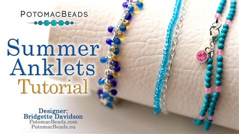 Summer Anklets Diy Jewelry Making Tutorial By Potomacbeads Youtube