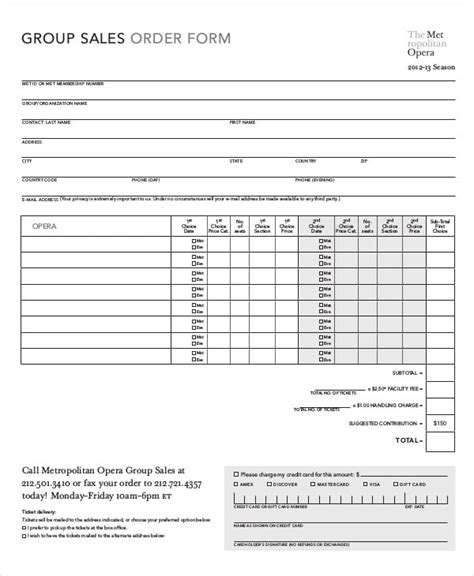 13 Sales Order Forms Free Samples Examples Format Download