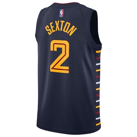 Collin Sexton Cleveland Cavaliers Nike 2019 20 Finished Swingman Jersey Navy City Edition
