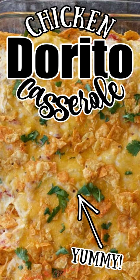Spread half the crushed chips into the bottom of the prepared baking dish. Chicken Dorito Casserole Recipe | Dorito chicken, Chicken ...