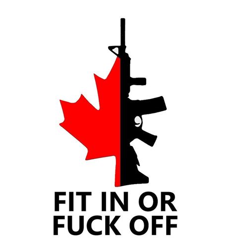 Fit In Or Fuck Off Canada Canadian Decal Sticker For Your Etsy 29512 Hot Sex Picture