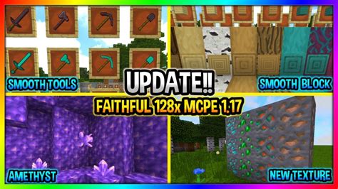 Update Texture Faithful 128x128 Mcpe 117 Texturepack Mcpe Youtube