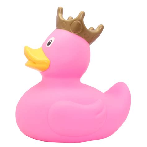 XXL Pink Duck With Crown Mini Giant And Keychain Ducks Rubber