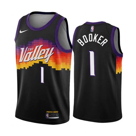 Authentic phoenix suns jerseys are at the official online store of the national basketball association. Men's Phoenix Suns #1 Devin Booker Black City Edition New Uniform 2020-21 Stitched NBA Jersey ...