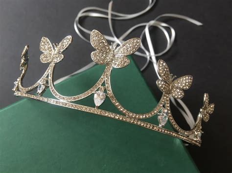 Butterfly Crown Wedding Bridal Crown Rhinestones Crown Etsy