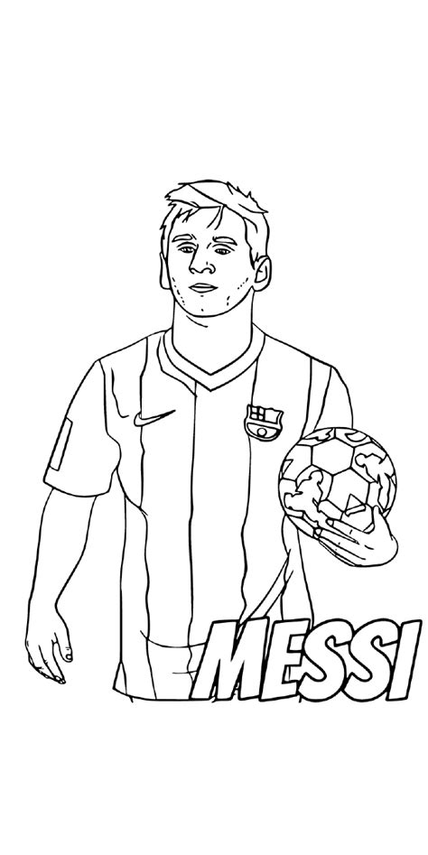Messi Drawing Coloring Page Free Printable Coloring Pages For Kids