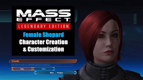 Mass Effect 1 Legendary Edition Character Creation Female Commander