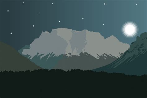 Vector Vector Graphics Simple Adobe Nature Mountains
