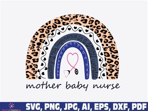 Mother Baby Nurse Svg Nurse Svg Nurse Png Postpartum Nurse Etsy