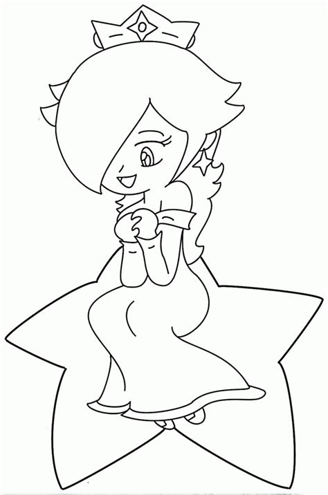 Princess peach drawing by fireball stars 900—1394. Rosalina Peach And Daisy Coloring Pages - Coloring Home