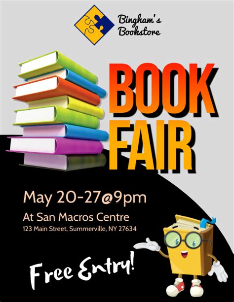 Book Fair Flyer Template Postermywall