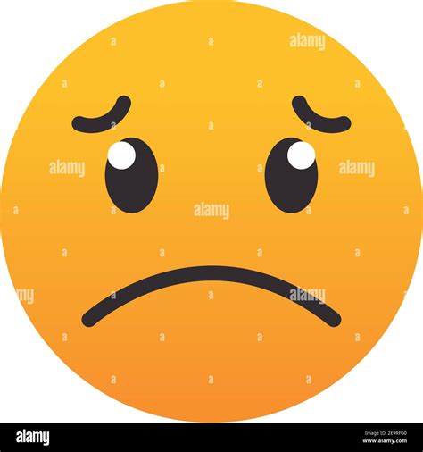 Emoji Slightly Frowning Face Icon Over White Background Colorful