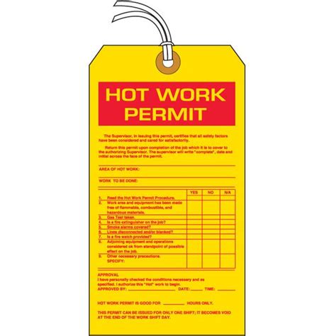 Bing Printable Hot Work Permit