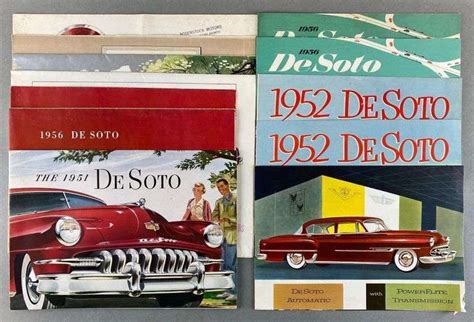 Group Of 1950s Desoto Automobile Brochures Matthew Bullock Auctioneers