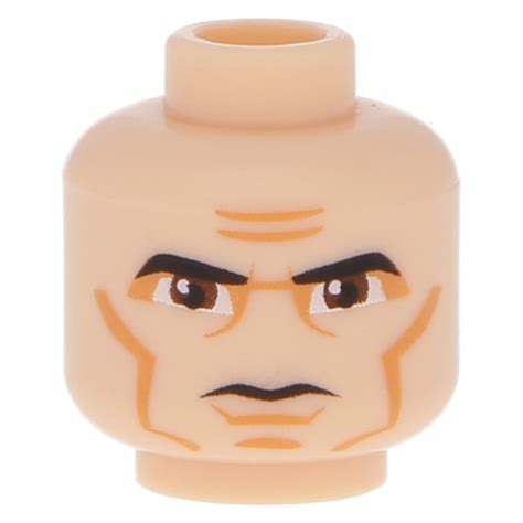 Lego Part 3626bpb0314 Light Flesh Minifig Head Male Black Thick