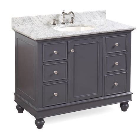 Boasting a solid neutral finish features two drawers and one cabinet for keeping crisp towels, cleaning supplies, and other bathroom essentials. KBC Bella 42" Single Bathroom Vanity Set & Reviews | Wayfair | 42 inch bathroom vanity, Single ...