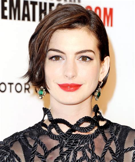 The network showed a photo. Anne Hathaway's Short Haircuts and Hairstyles - 15+