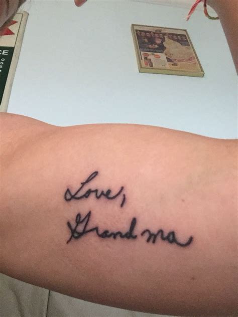 grandma signature tattoo on inside of left arm classy tattoos elegant tattoos simplistic