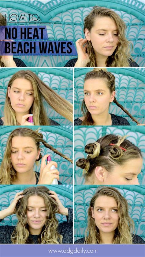 How To Get Beach Waves Without Using Heat Tools Waves Hair Tutorial